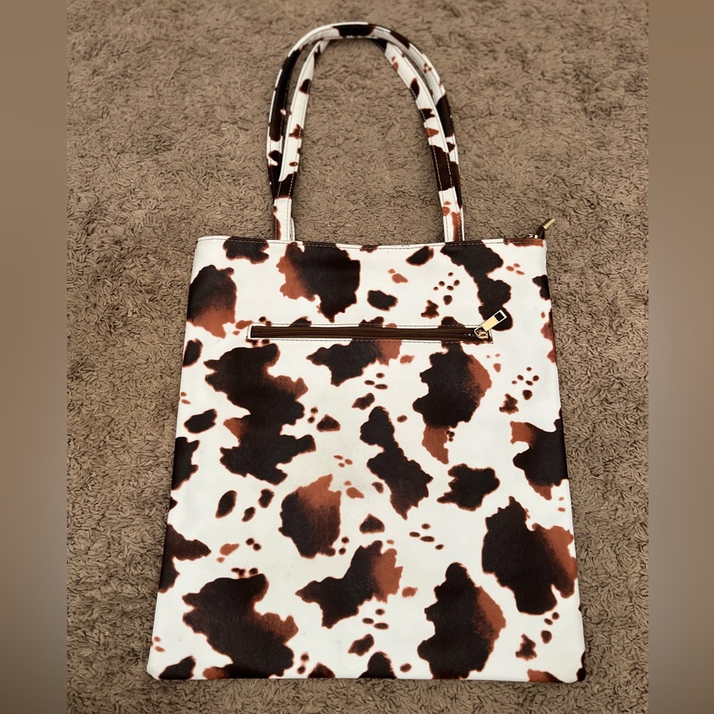 Stylish Cow Print Tote Bag